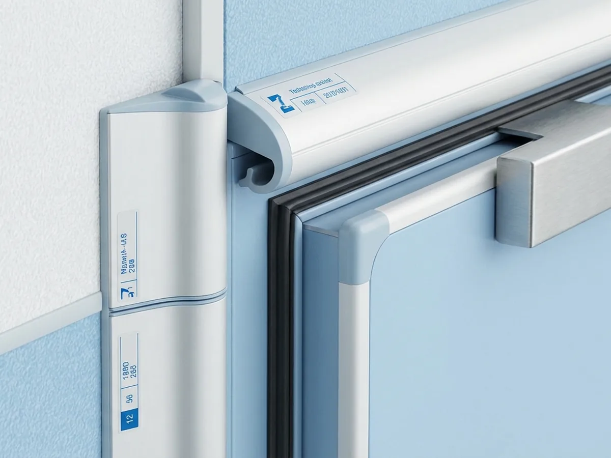 Detail sambungan panel RS dan pintu hermetik