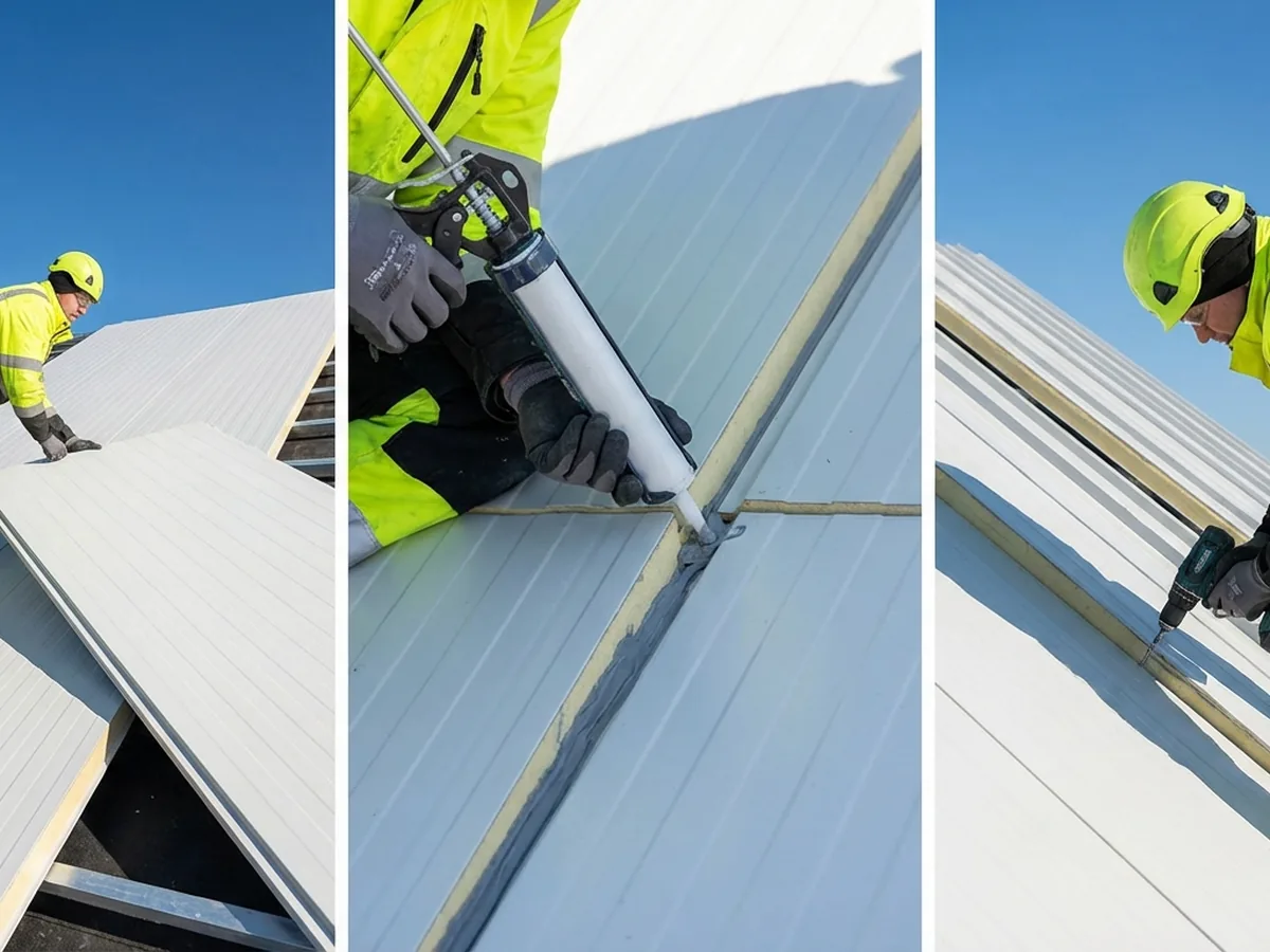 Kebocoran air pada sambungan sandwich panel atap gudang