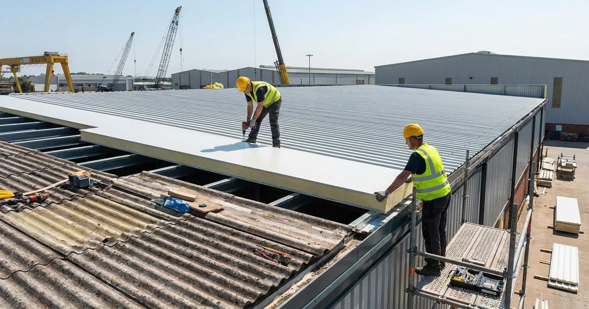 Aplikasi sandwich panel untuk bangunan industri dan gudang modern