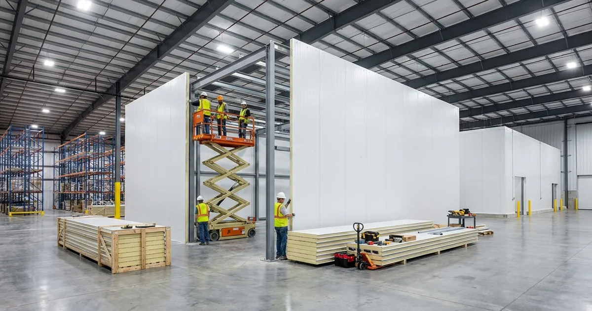 Instalasi panel cold storage modern untuk gudang makanan dengan insulasi optimal