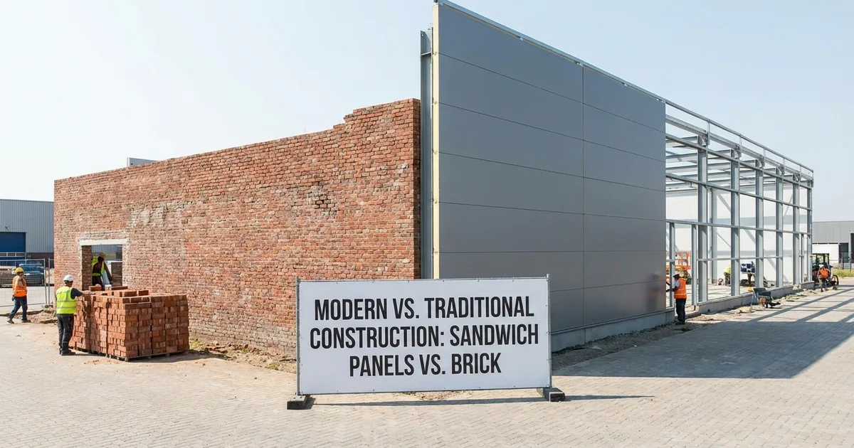 Perbandingan dinding panel sandwich dan dinding konvensional untuk bangunan industri