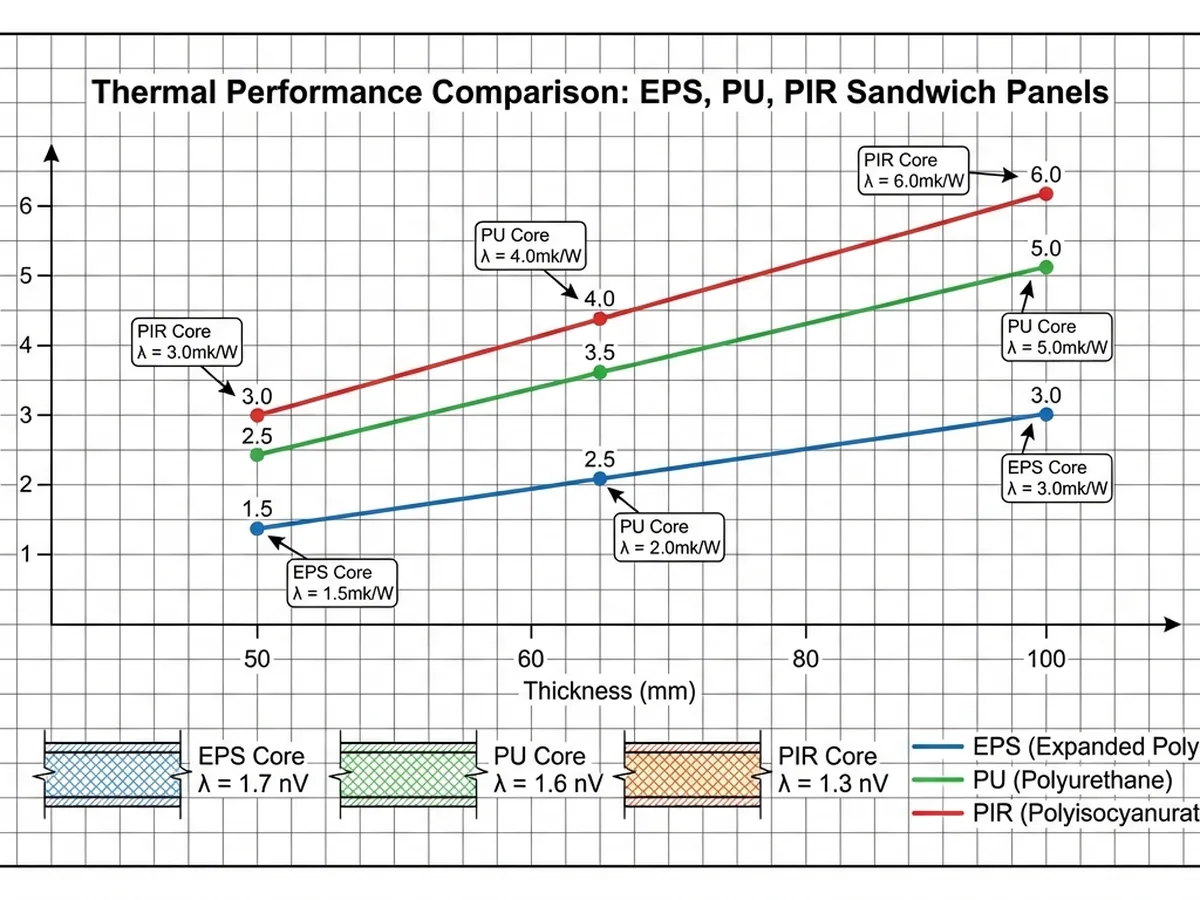 Ilustrasi performa termal sandwich panel untuk renovasi gudang