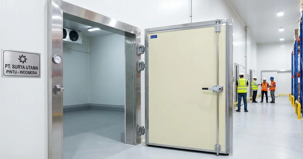 Pintu sandwich panel untuk cold storage dan cleanroom