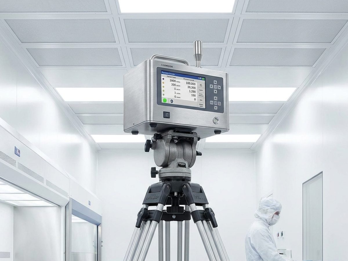 Pengujian particle counter untuk sertifikasi cleanroom ISO 14644