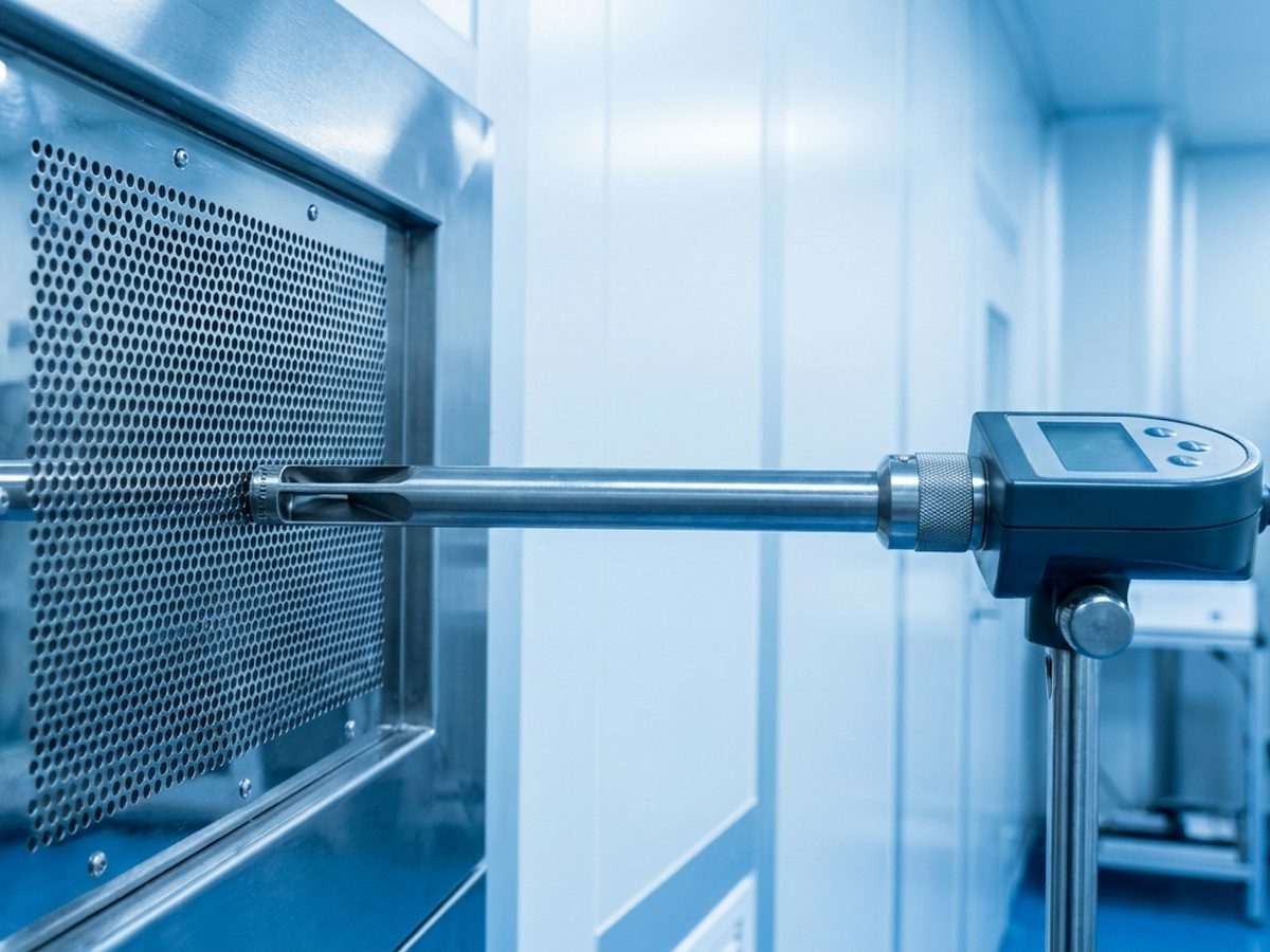 Prosedur kalibrasi kecepatan udara air shower