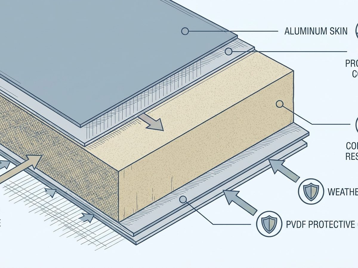 Coating sandwich panel tahan korosi untuk pabrik kimia