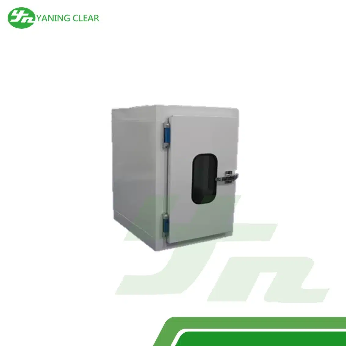 Stainless steel cleanroom pass box with dual interlock system for sterile material transfer